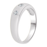 Small Band Baby Ring Cubic Zirconia White Gold 14k [R254-654]