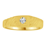 Small Baby Ring Cubic Zirconia Yellow Gold 14k [R254-704]