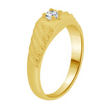 Small Baby Ring Cubic Zirconia Yellow Gold 14k [R254-704]