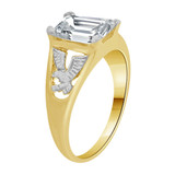 Small Child Ring Cubic Zirconia Eagle Design Yellow Gold 14k [R259-204]