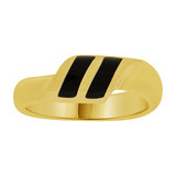 Small Fancy Ring Black Resin Size 3.0 Yellow Gold 14k [R262-007]