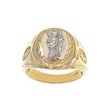 San Judas St Jude Men Ring Yellow Gold 14k [R505-027]