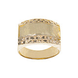 Signet Nugget Men Guy Gent Ring Yellow Gold 14k [R511-034]