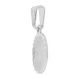 Infant Baptism Pendant Round Medal 12mm White Gold 14k [P001-053]