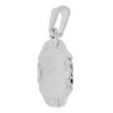 Infant Baptism Pendant Octagon Medal 15mm White Gold 14k [P001-056]