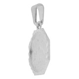 Infant Baptism Pendant Octagon Medal 15mm White Gold 14k [P001-058]