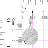 Infant Baptism Pendant Octagon Medal 15mm White Gold 14k [P001-058]