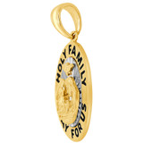 Holy Family Baptism Pendant Oval 13mm Yellow Gold 14k [P002-034]