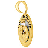 Holy Baptism Pendant Round 17mm Yellow Gold 14k [P002-035]