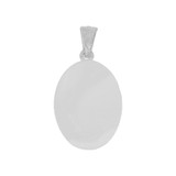 Virgin Guadalupe Pendant Oval Medal 15mm White Gold 14k [P002-056]
