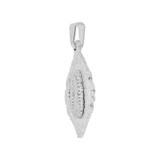 Virgin Guadalupe Pendant Oval Medal 19mm White Gold 14k [P002-057]