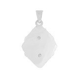 Virgin Guadalupe Pendant Oval Medal 19mm White Gold 14k [P002-057]