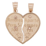 Sharing Heart Te Amo Virgin Guadalupe Judas Jude Pendant 25mm Yellow and Rose Gold 14k [P003-048]