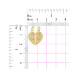 Sharing Heart Te Amo Virgin Guadalupe Pendant 16mm Yellow and Rose Gold 14k [P004-015]
