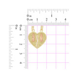 Sharing Heart Te Amo Virgin Guadalupe Pendant 20mm Yellow and Rose Gold 14k [P004-016]