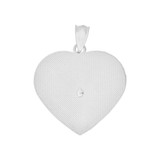 Virgin Guadalupe Pendant Heart Medal 23mm White Gold 14k [P004-060]