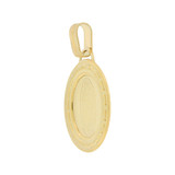 Virgin Guadalupe Laser Engraved Medal Pendant 18mm Yellow Gold 14k [P006-012]