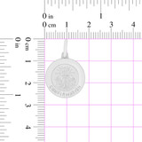 Holy Grail Confirmation Medal Pendant Round 18mm White Gold 14k [P006-074]