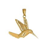 Humming Bird Pendant Yellow Gold 14k [P007-103]