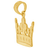 Small Tiara Crown Pendant Yellow Gold 14k [P010-046]