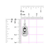 Small Baby Shoe Pendant White Gold 14k [P010-058]