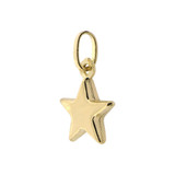 Mini Star Pendant Puff Charm 12mm Yellow Gold 14k [P011-023]
