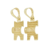 Best Friends Sharing Pendant Puzzle 2 Pieces Yellow Gold 14k [P011-026]