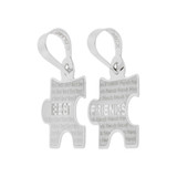 Best Friends Sharing Pendant Puzzle 2 Pieces White Gold 14k [P011-076]