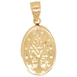 Miraculous Virgin Milagrosa Pendant Yellow Gold 14k [P015-027]