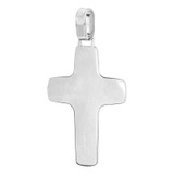 Cross Crucifix Pendant 24mm White Gold 14k [P015-059]
