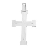 Fancy Cross Crucifix Pendant White Gold 14k [P016-057]