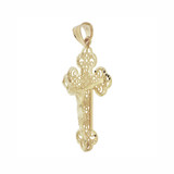Filigree Cross Crucifix Pendant 27mm Yellow Gold 14k [P019-011]