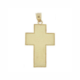 Padre Nuestro Spanish Lord's Prayer Cross Pendant 19mm Yellow Gold 14k [P019-022]