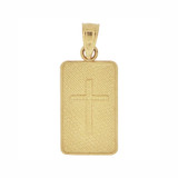 Mi Primera Comunion Pendant Rectangle 9mm Yellow and Rose Gold 14k [P021-022]