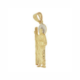 Small Saint Jude San Judas Pendant 8mm Yellow Gold 14k [P022-013]