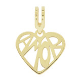 Cutout Heart Pendant Amor Yellow Gold 14k [P026-040]