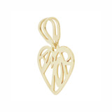 Cutout Heart Pendant Amor Yellow Gold 14k [P026-040]