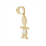 Boy Pendant White April CZ Yellow Gold 14k [P027-013]