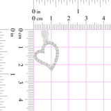Simple Heart Pendant CZ White Gold 14k [P029-083]