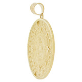 Aztec Calendar Medal Pendant Round Diacut 53mm Yellow Gold 14k [P030-019]