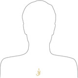 Scorpion Pendant Diacut 27mm Yellow Gold 14k [P033-016]