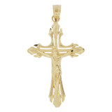 Small Cross Christ Jesus Crucifix Pendant Crucifix 19mm Yellow Gold 14k [P034-007]