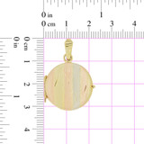 Locket for Photo Pendant Round 23mm Tricolor Gold 14k [P035-003]