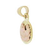 Mini Baptism Pendant Medal 10mm Yellow and Rose Gold 14k [P040-034]