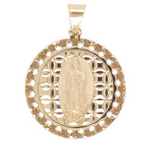 Virgin Guadalupe Diacut Pendant  Yellow Gold 14k [P046-047]