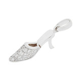 High Heel Shoe Pendant CZ 5.5mm White Gold 14k [P049-053]