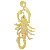 Fancy Scorpion Pendant CZ35mm Tricolor Gold 14k [P051-015]