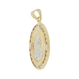 Sacred Heart Christ Pendant CZ 17mm Yellow Gold 14k [P054-043]