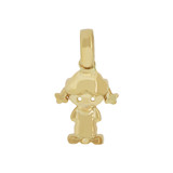 Small Girl Pendant 11mm Yellow Gold 14k [P058-005]