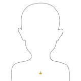 Boy Face Pendant 17mm Yellow Gold 14k [P058-021]